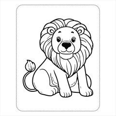 Animal Coloring Book page for kids.