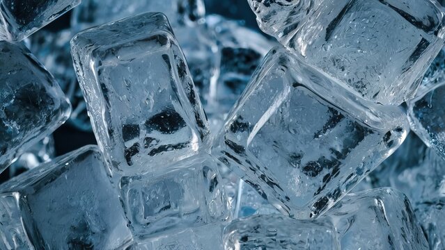 Hellblaue Eisw&uuml;rfel