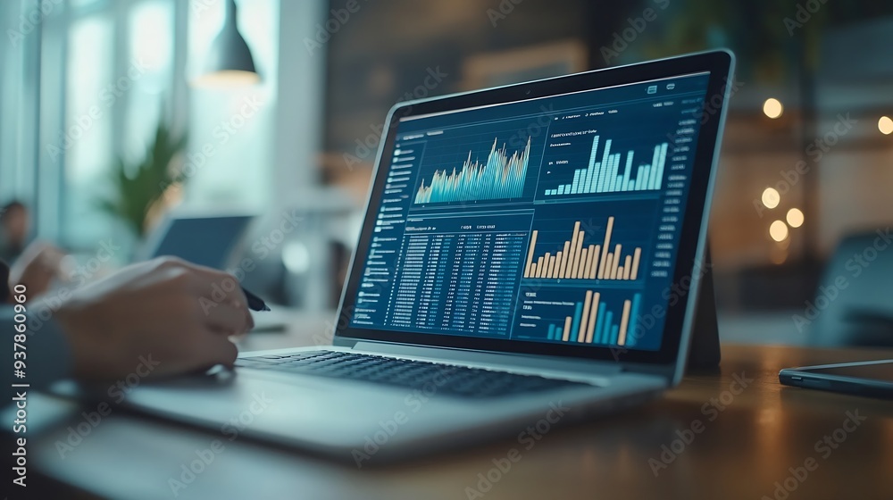 Leinwandbilder advice teamwork and people at laptop with graphs charts or data analysis for business growth researc