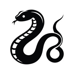 Snake Animal silhouette vector. 