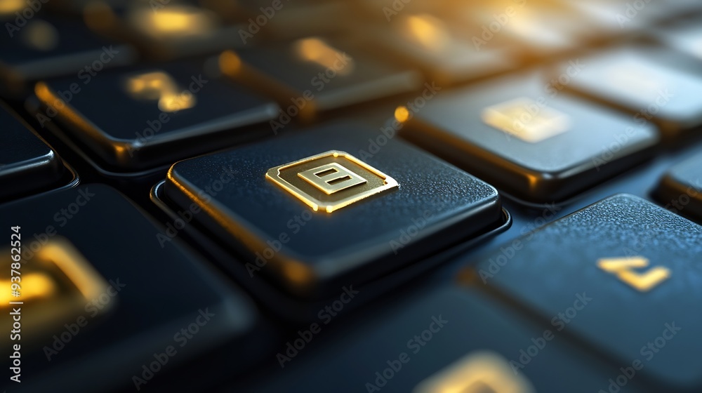 Poster DeFi Decentralized Finance  blockchainbased form of finance that does not rely on central financial intermediaries technology concept button on keyboard : Generative AI