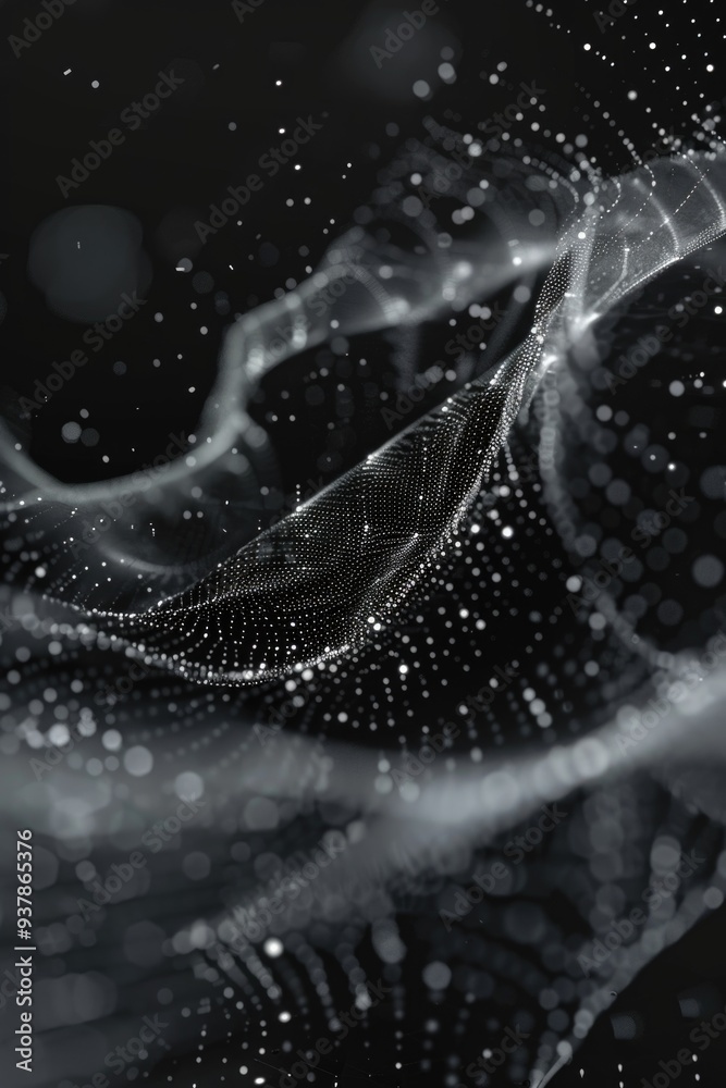 Poster A simple yet powerful image of a wave of water in black and white, perfect for uses such as editorial, commercial or personal projects