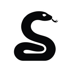 Snake Animal silhouette vector. 