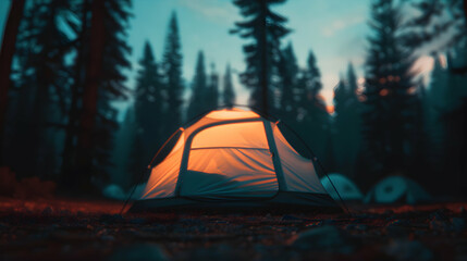 Advanced Camping Gear Futuristic Forest Drone