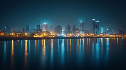 Obraz premium Jeddah City Scape Saudi Arabia : Generative AI