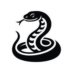 Naklejka premium Snake Animal silhouette vector. 