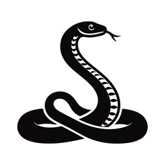 Snake Animal silhouette vector. 