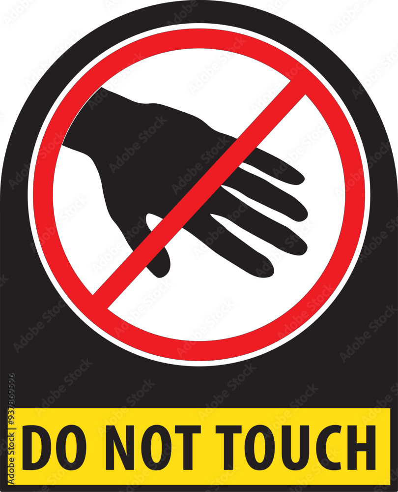 Canvas Prints please do not touch warning notice vector.eps