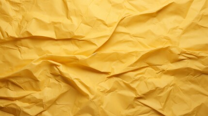 Yellow Crumpled Paper Texture Background Wallpaper. Neural network ai generated art