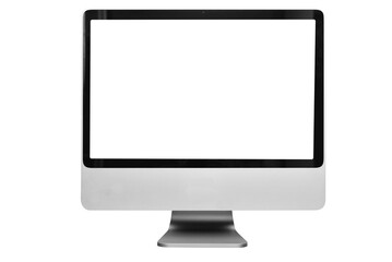 Fototapeta premium Blank Screen of Monoblock Computer Isolated on White Background