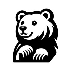 Black bear vector icon