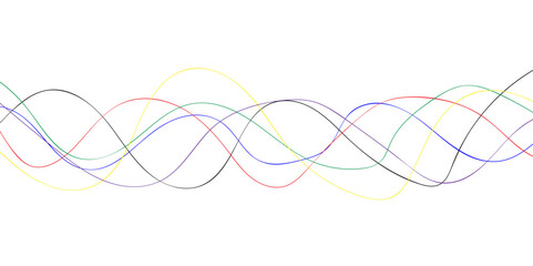  Vector illustration suitable for design. Dynamic neon line abstract background vector illustration. Multi color light painting photography, long exposure, electric blue, red and green. 