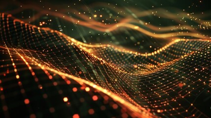 Fototapeta premium Abstract Grid Surface Background: Science and Technology Concept
