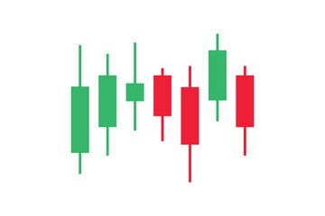 Trading candle stick pattern chart design icon. Crypto candles sign, stock and forex business investment trading analysis.