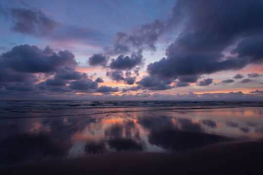 Sunset over the north sea