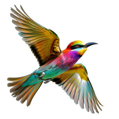 Fototapeta premium A hummingbird in flight, isolated background