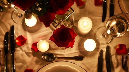 Romantic dinner at a luxury restaurant