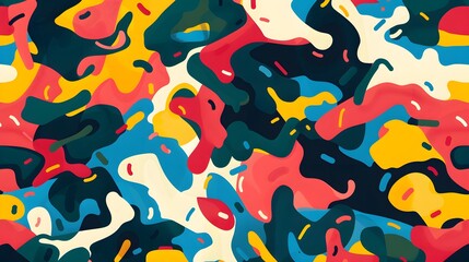 Colorful camouflage background, flat abstract urban texture. Trendy modern vibrant camouflage
