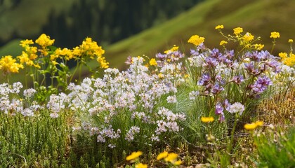 Small transparent background wildflowers.