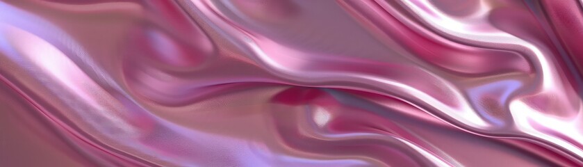 Obraz premium A captivating pink satin fabric texture showcasing smooth waves and a glossy sheen, ideal for backgrounds and design projects.
