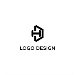 design logo HD or DH vector template  with masculine concept