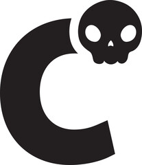 skull halloween font c