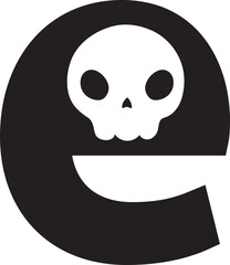 skull halloween font e