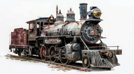 Naklejka premium old steam locomotive