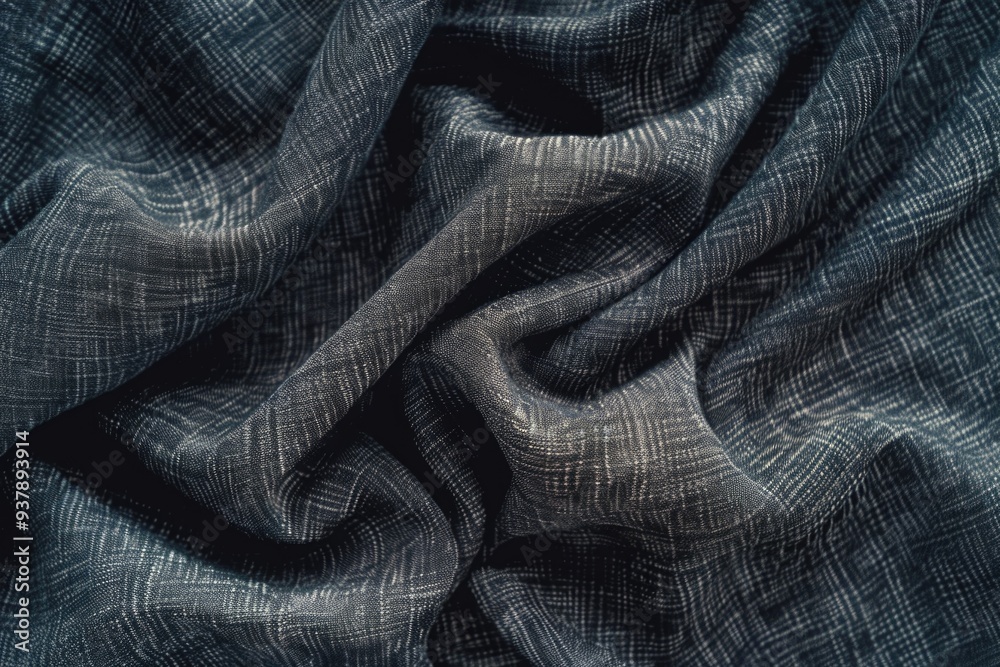 Poster a close-up shot of a cloth against a dark background, perfect for use in product designs or as a tex