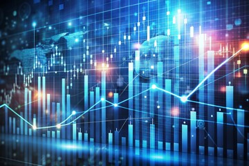 Abstract digital background featuring a complex pattern of numbers and financial data, symbolizing business growth, economic prosperity, and mathematical precision.