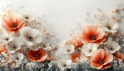 Floral photorealistic background