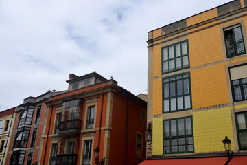Historical buildings in Gijon, Asturias, Spain