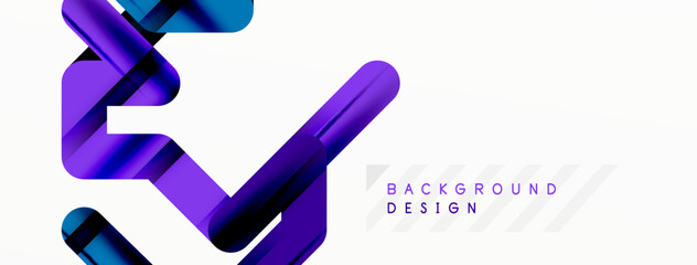 Fototapeta premium Dynamic colorful lines minimal abstract background