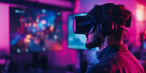 VR Designer Testing Immersive Gaming Experience