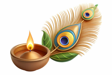 Bow and Arrows with Diya Frame concept as Vertical frame with a bow and arrows on one side and a lit diya on the other creating a balanced and symbolic Dussehra themed copy space ideal for designs tha