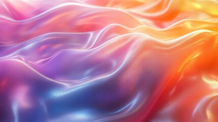 Obraz premium Iridescent Background Design Rendered in 3D, Ideal for Creative and Modern Design Projects - Generative AI.