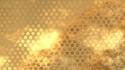 金色の和柄模様・背景