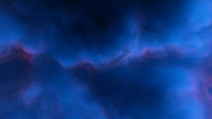 Space illustration with a color glow
