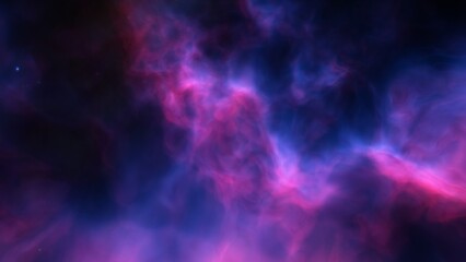 Space illustration with a color glow
