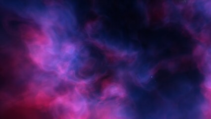 Space illustration with a color glow
