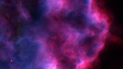 Space illustration with a color glow
