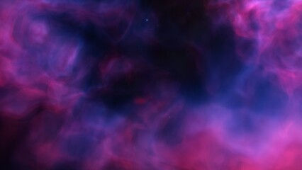 Space illustration with a color glow
