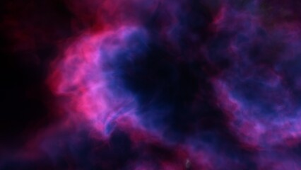 Space illustration with a color glow
