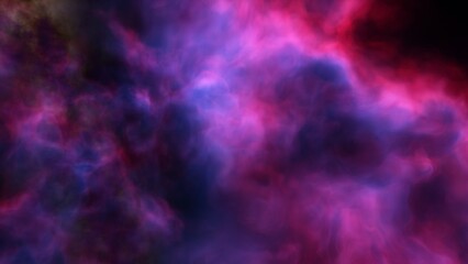 Space illustration with a color glow
