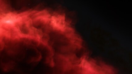 Space illustration with a color glow
