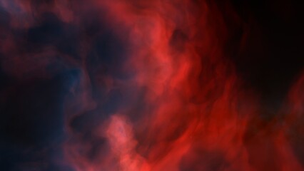 Space illustration with a color glow
