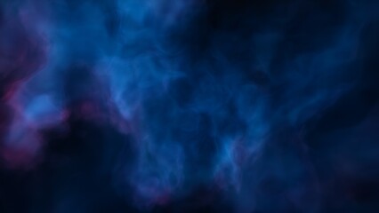 Space illustration with a color glow
