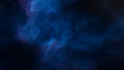 Space illustration with a color glow
