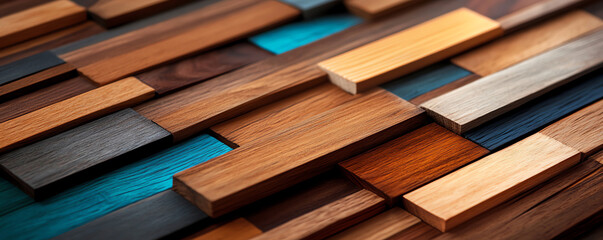 A stunning display of various wooden planks in rich hues, showcasing natural textures and colors for design inspiration.