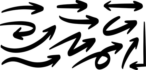 Expressive Brush Arrows Set